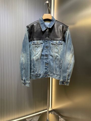 ÁO KHOÁC JEAN NAM PR**A   PHỐI DA BÒ CAO CẤP