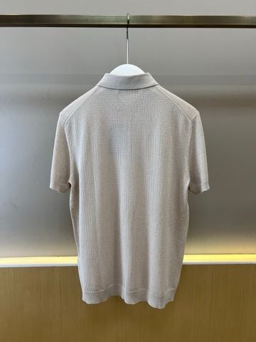 ÁO POLO NAM L P DỆT MẮT LƯỚI – CỔ 3 NÚT, ACETATE PHA LINEN, PHOM SANG GỌN