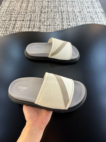 DÉP SLIDE NAM F D DIAGONAL PHỐI JACQUARD VÀ DA