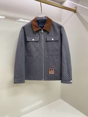 ÁO KHOÁC NAM L V WORKWEAR BLOUSON JACQUARD CỔ NHUNG TĂM