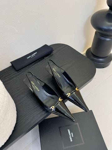 GIÀY NỮ YSL*  CAO GÓT MŨI NHỌN KIM LOẠI