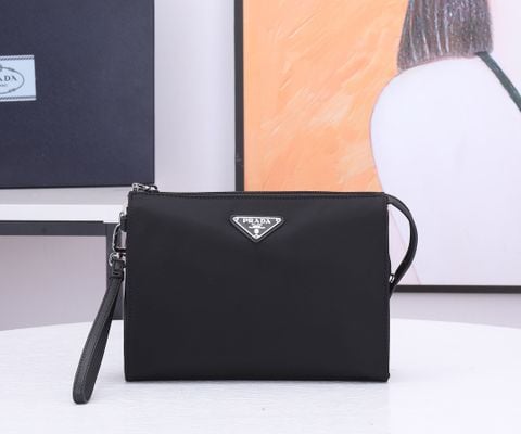 TÚI CLUTCH NAM NỮ PRAD* NYLON SAFFIANO MINI