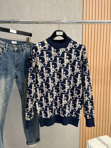 ÁO LEN NAM DIO* LOGO JACQUARD XANH NAVY