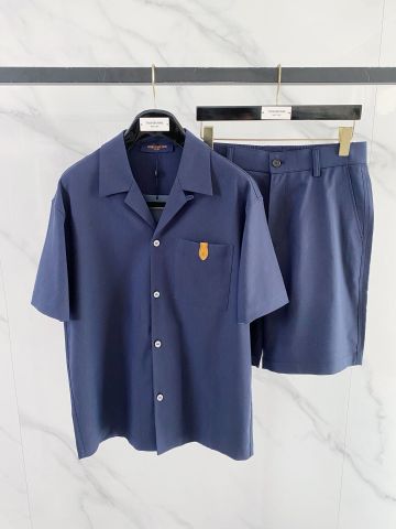 BỘ NAM L V ÁO SƠ MI CỔ CAMP COLLAR PHỐI SHORT ĐỒNG BỘ