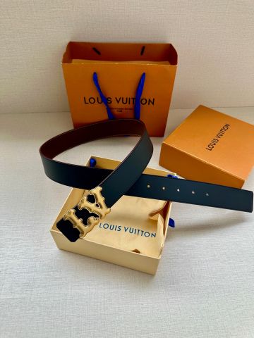 THẮT LƯNG UNISEX L*V  RANCH 2 MẶT 4.0CM PHONG CÁCH WESTERN*