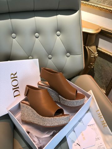 Sandal nữ đế xuồng Di*or* – Dway Espadrille Wedge 8cm