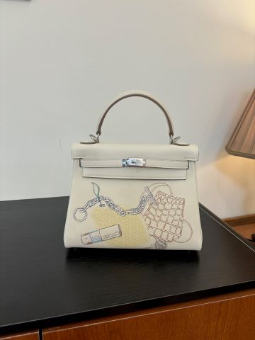 TÚI XÁCH NỮ HERM* KELLY 25 SWIFT GRAFFITI – TÔNG KEM THANH LỊCH
