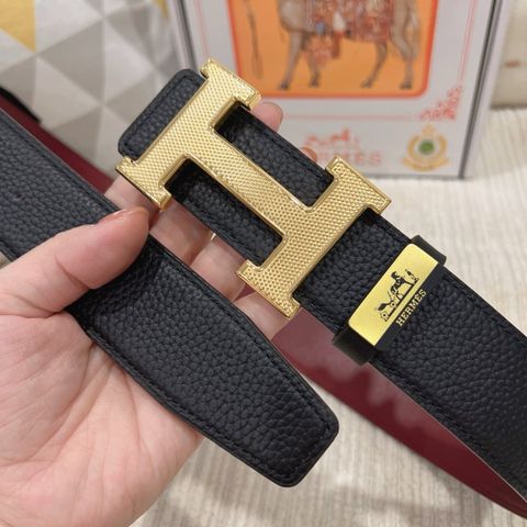 THẮT LƯNG NAM H M MẶT KHÓA H VÂN NHÁM 2 MẶT BẢN 3.8CM