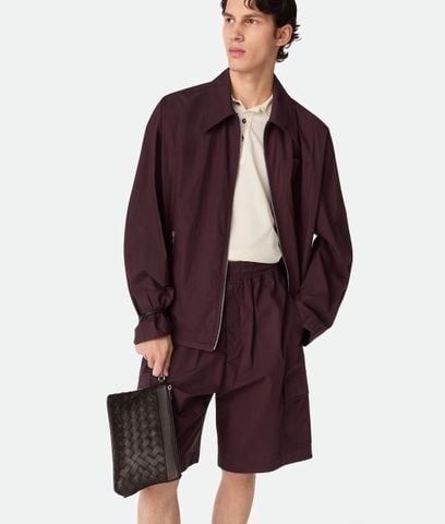 TÚI CẦM TAY NAM NỮ BV INTRECCIATO PRISM ĐAN DA THỦ CÔNG PHOM MỎNG