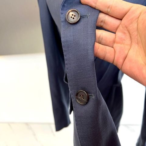ÁO BLAZER NAM BC* PHOM ĐƠN HÀNG KHUY VE LẬT Ý LINEN PHA TENCEL MỀM NHẸ SANG TRỌNG