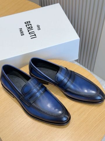 GIÀY NAM BL* LOAFER PATINA NÂU OMBRÉ –  THỦ CÔNG