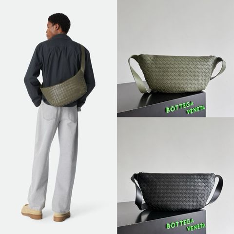 TÚI ĐEO VAI NAM B V INTRECCIATO DAY SLING – DA BÊ ĐAN THỦ CÔNG