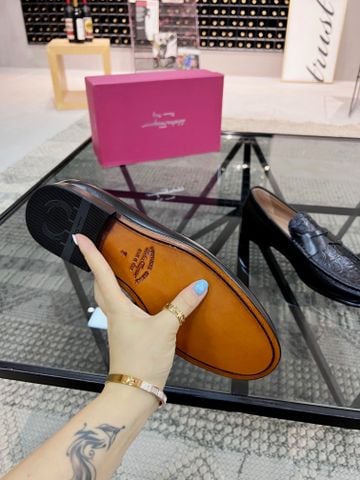 GIÀY LOAFER NAM SALVATOR*E  – DA Ý DẬP VÂN, PHOM CỔ ĐIỂN THANH LỊCH