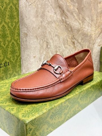 GIÀY NAM LOAFER GUCC* DA BÒ NÂU TỐI GIẢN THANH LỊCH