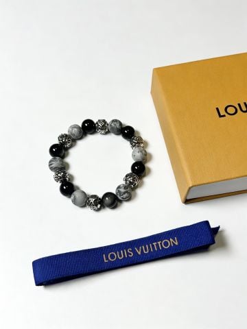 VÒNG TAY NAM NỮ L V PHỐI HẠT ĐÁ MÃ NÃO VÂN TỰ NHIÊN