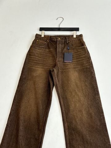 QUẦN JEANS NAM L V PHOM SUÔNG RỘNG WASH CÁT BỤI CÁ TÍNH