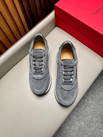 GIÀY SNEAKER NAM FG DÒNG LOW-CUT DA BÒ LỘN PHỐI TAB HÔNG