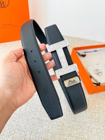 THẮT LƯNG NAM H M KHÓA H KHẮC HỌA TIẾT – DÂY DA BÊ 2 MẶT BẢN 3.8CM