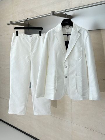 SET ÁO BLAZER + QUẦN TÂY NAM L V MACRO MONOGRAM DẬP NỔI PHOM SUIT