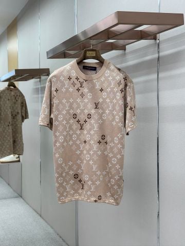 ÁO DỆT KIM NAM NỮ L V MONOGRAM GRADIENT JACQUARD SHORT-SLEEVE