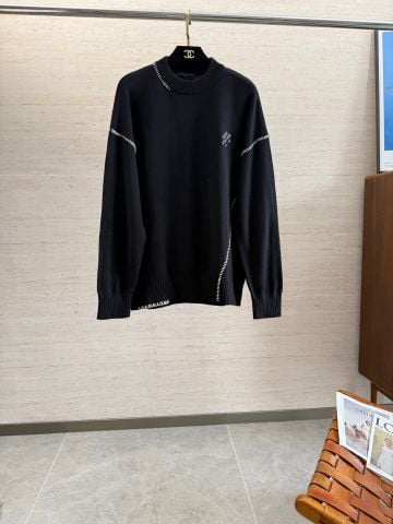 ÁO LEN NAM L V CỔ TRÒN DỆT SIGNATURE – LEN PHA CASHMERE MỊN ÊM,