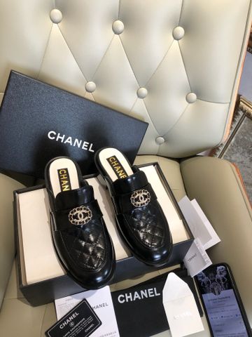 GIÀY SỤC NỮ MULE CN QUILTED, KIM LOẠI SIGNATURE