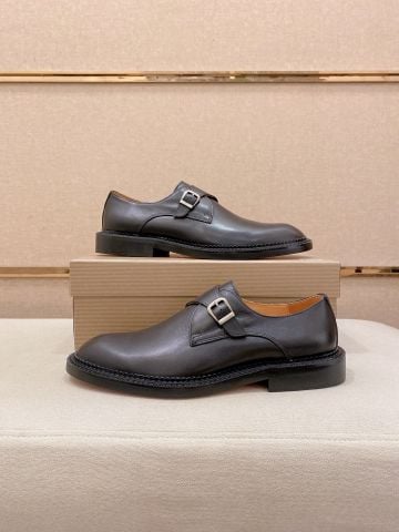 GIÀY NAM MONK STRAP CL DA BÒ NHẬP BỀ MẶT LỲ BÓNG MỜ ĐẾ ĐỎ SIGNATURE PHOM LỊCH LÃM