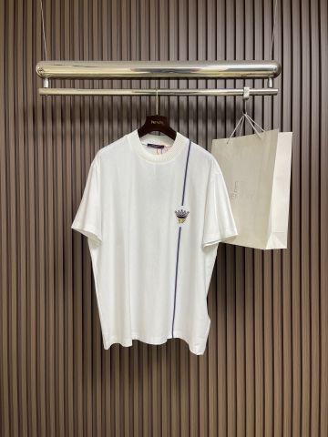 ÁO THUN NAM NỮ L V SIGNATURE T-SHIRT CROWN PATCH THÊU NỔI