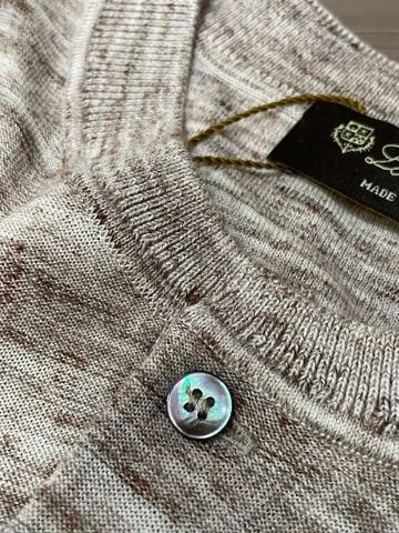 ÁO POLO DỆT KIM NAM L P CỔ HENLEY – LINEN PHA CAO CẤP