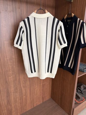 ÁO POLO NAM LP DỆT KIM JACQUARD QUẢ TRÁM, CỔ BẺ THANH LỊCH