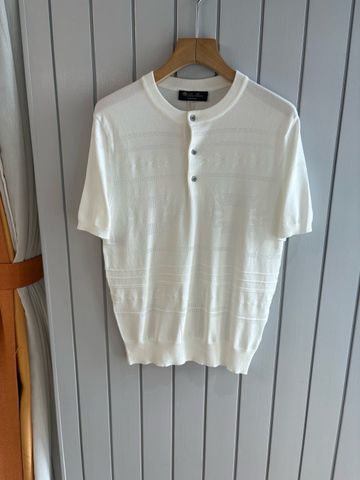 ÁO LEN NAM L P SHORT-SLEEVE HENLEY JACQUARD KNIT