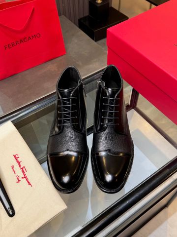 GIÀY BOOT NAM FRG DÁNG CỔ LỬNG CỘT DÂY BÓNG MỊN