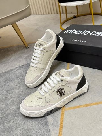 GIÀY THỂ THAO NAM RC PHOM LOW-TOP DA BÒ PHỐI SUEDE LOGO KIM LOẠI