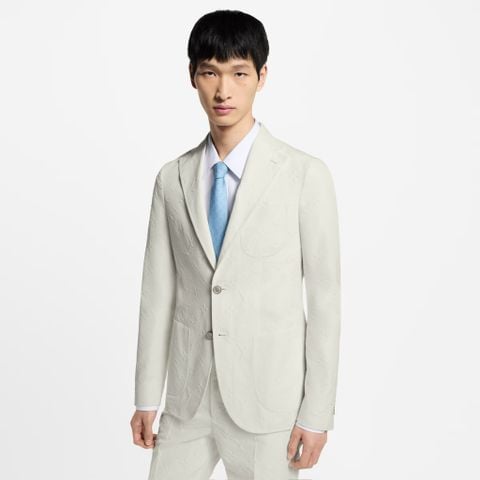 SET ÁO BLAZER + QUẦN TÂY NAM L V MACRO MONOGRAM DẬP NỔI PHOM SUIT