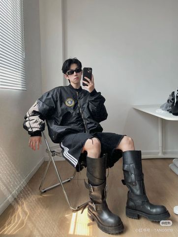 ÁO NAM BLG BOMBER LOGO SƯ TỬ – PHIÊN BẢN MÀU TÍM SANG TRỌNG