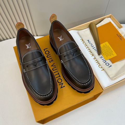 GIÀY NAM LOAFER L V PHOM PENNY MŨI MOCCASSIN ĐẾ RĂNG CƯA CÁ TÍNH