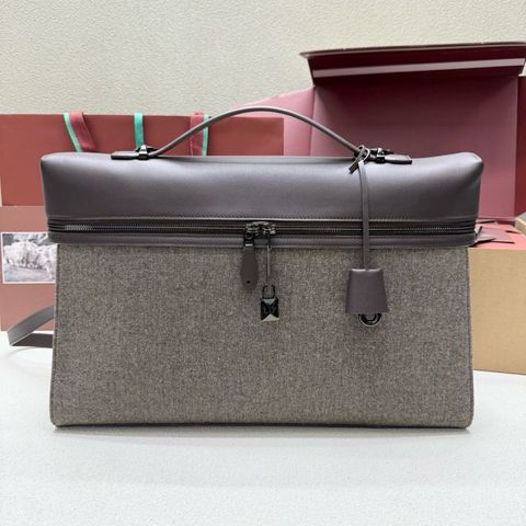 CẶP CÔNG VỤ NAM NỮ L P EXTRA BRIEFCASE L41 PHỐI DA BÊ & CASHMERE FLANNEL