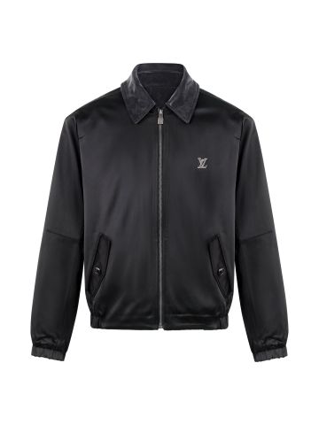 ÁO KHOÁC NAM L V HAI MẶT PHOM BLOUSON, SATIN KỸ THUẬT PHỐI JACQUARD