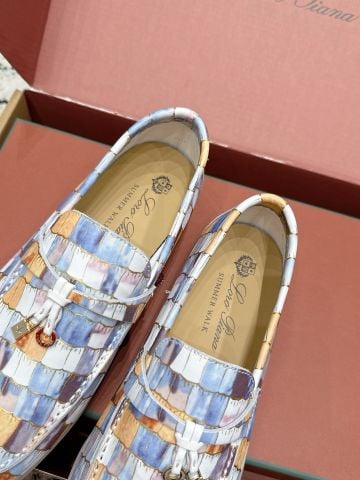 GIÀY LOAFER NAM NỮ L P CHARM MINI, VÂN Ô MOSAIC ĐỘC LẠ
