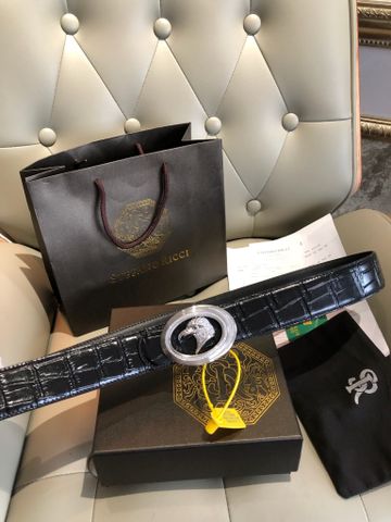 THẮT LƯNG NAM SR* DA VÂN CÁ SẤU MẶT ĐẠI BÀNG ĐÍNH ĐÁ