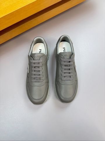 GIÀY SNEAKER NAM PRAD DA BÊ VÂN XÁM TINH TẾ
