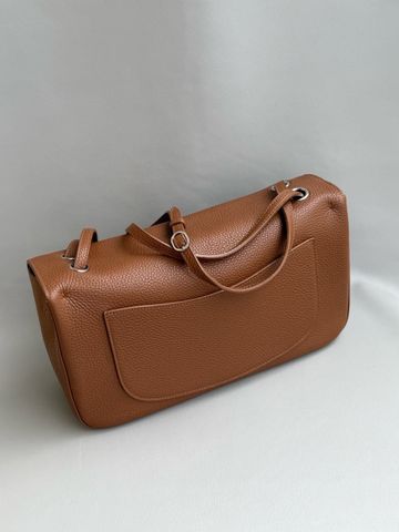 TÚI XÁCH NAM NỮ C N MAXI FLAP DA BÊ GRAINED MÀU CARAMEL