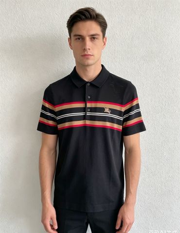 ÁO POLO NAM B B R PHOM BUSINESS-SPORTY DỆT PIQUÉ THOÁNG NHẸ, TAY PHỐI STRIPE SIGNATURE