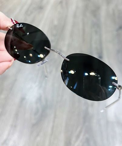 KÍNH MÁT NỮ RAYBAN AUTH DÁNG OVAL KHOAN KHÔNG VIỀN – PHOM NHẸ SANG