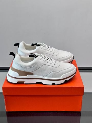 GIÀY SNEAKER NAM H M PHỐI DA BÊ & MESH, ĐẾ LAYERED NĂNG ĐỘNG