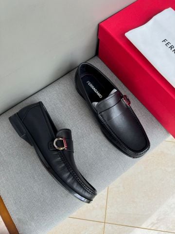 GIÀY NAM LOAFER FRG* GANCINI DA BÒ MỀM PHOM LƯỜI LỊCH LÃM ĐẾ CAO SU