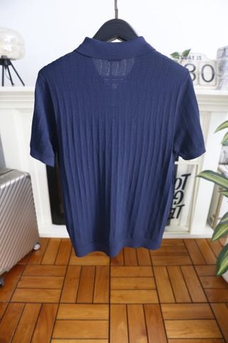 ÁO POLO DỆT KIM NAM L P CỔ MỞ JACQUARD PHOM REGULAR