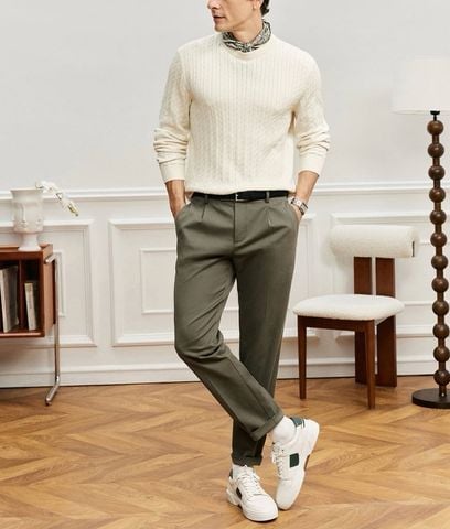QUẦN ÂU NAM LP PHOM ỐNG ĐỨNG NHẸ – CHẤT LIỆU LYOCELL PHA COTTON SỢI DÀI