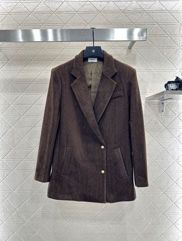 BỘ VEST NỮ CELIN BLAZER NGẮN + CHÂN VÁY XẾP LY, XÍCH EO VÀNG