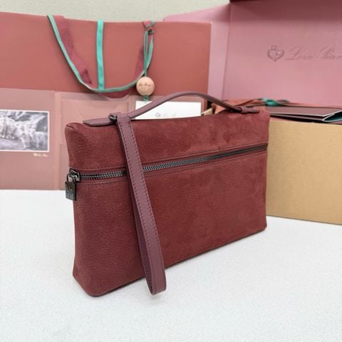 TÚI CẦM TAY NAM LP EXTRA POUCH L29 DA BÒ NUBUCK VÂN HẠT